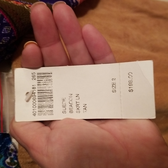 NWT Chico's Camel Suede Maxi Skirt s: 2 - Picture 6 of 12